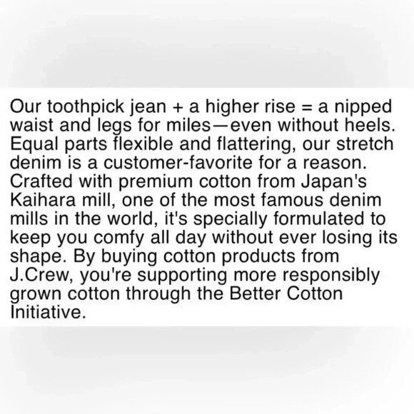 🆕J. Crew 9” High-Rise  Toothpick Jeans - Picture 6 of 13